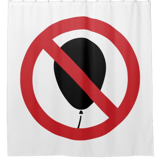 NO Balloon ⚠ thailändisches ⚠ Duschvorhang (Vorderseite)