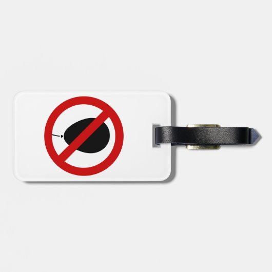 NO Balloon ⚠ thailändisches ⚠ Gepäckanhänger (Rückseite horizontal)