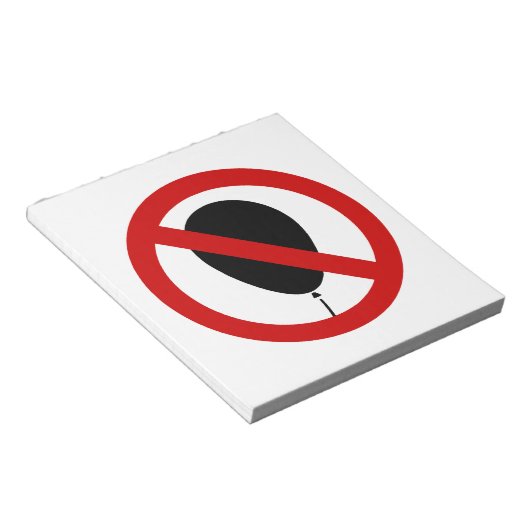 NO Balloon ⚠ thailändisches ⚠ Notizblock (angewinkelt)