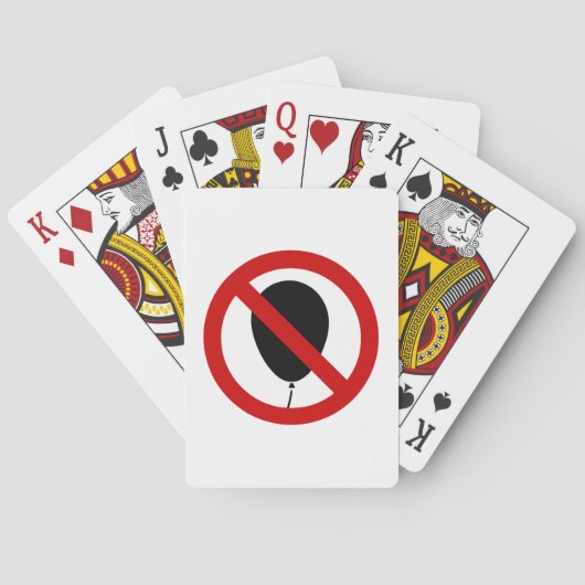 NO Balloon ⚠ thailändisches ⚠ Spielkarten (Rückseite)