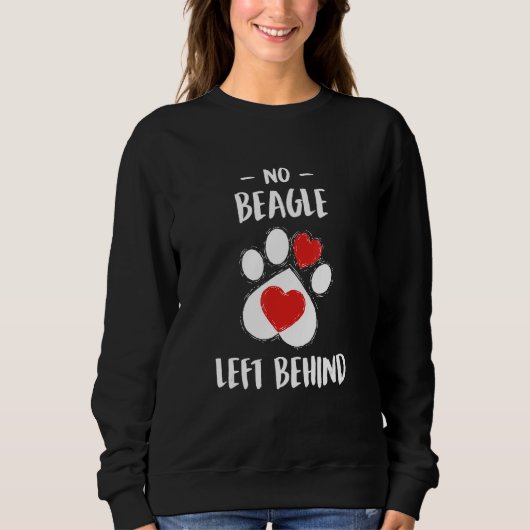 No Beagle Left Behind Dog Walker Dog Walking Humo Sweatshirt (Vorderseite)