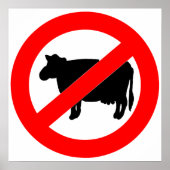 No Beef Sign Poster (Vorne)