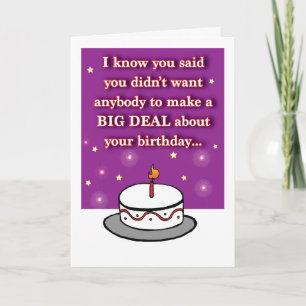 No Big Deal Humour Birthday Card Karte