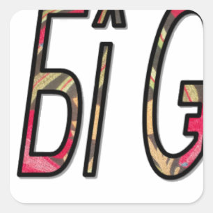 no bigiji.png quadratischer aufkleber