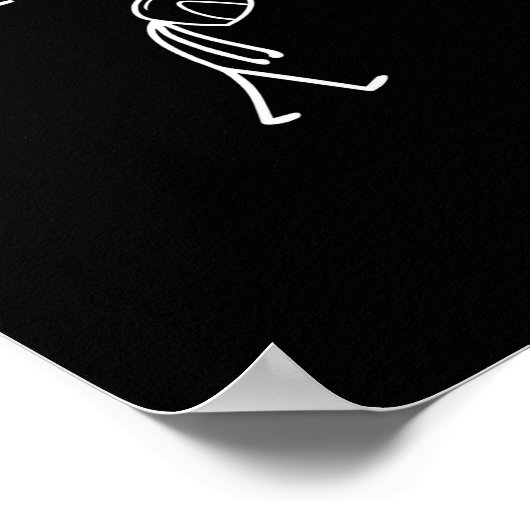 No Bike Riding Today Funny Stick Figure Motorcycle Poster (Ecke)