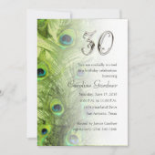 No. Birthday Invitation Peacock Set 1115 Einladung (Vorderseite)