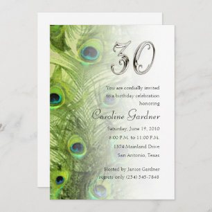 No. Birthday Invitation Peacock Set 1115 Einladung