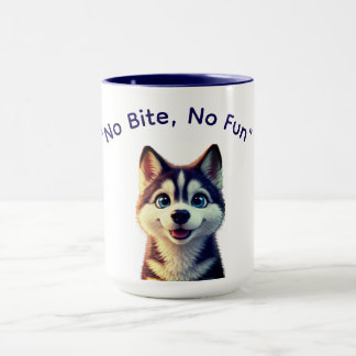 No Bite No Fun Dog Meme Mug Tasse