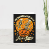 No Bones About It Jesus Saves Christian Halloween Karte (Vorderseite)