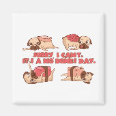 No Bones Day Mops - Funny Sushi Möpsen Magnet (Vorne)