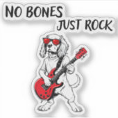 No Bones, Just Rock Aufkleber (Vorderseite)