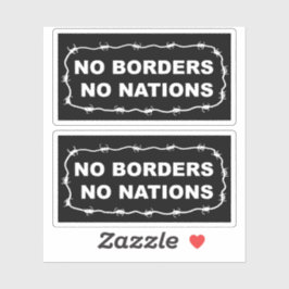 No Borders No Nations Aufkleber-Pack Aufkleber