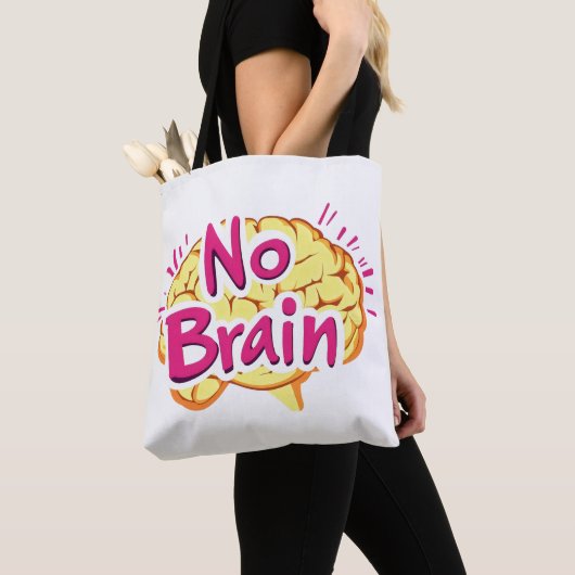 No Brain Funny Slogan Tasche (Von Nahem)