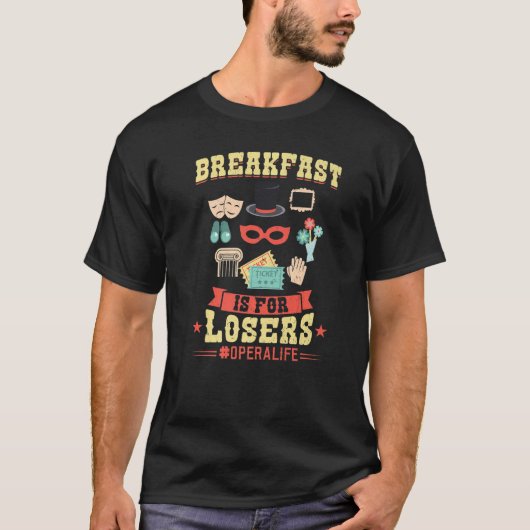 No Breakfast  Operalife  Opera Singer T-Shirt (Vorderseite)