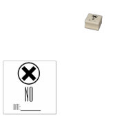 "NO"-Briefmarke Gummistempel (Stempel)