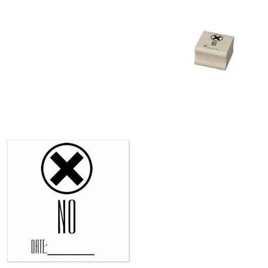 "NO"-Briefmarke Gummistempel (Stempel)