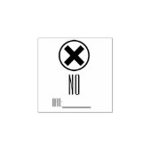 "NO"-Briefmarke Gummistempel (Prägung)