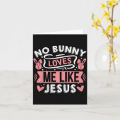 No Bunny Loves Me Like Jesus Premium Tri-blend  Karte (Gelbe Blume)
