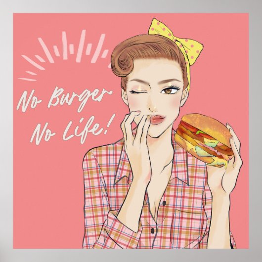 No Burger No Life Poster (Vorne)