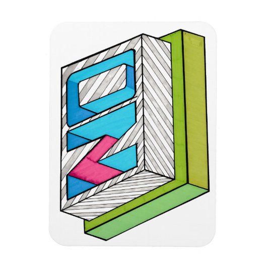 NO Button Funny Pop Art magnet (Vertikal)