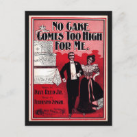 No Cake kommt zu hoch, Sheet Music 1899 Vintag