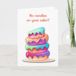 No Candles Funny Birthday Card Karte