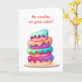 No Candles Funny Birthday Card Karte (Gelbe Blume)