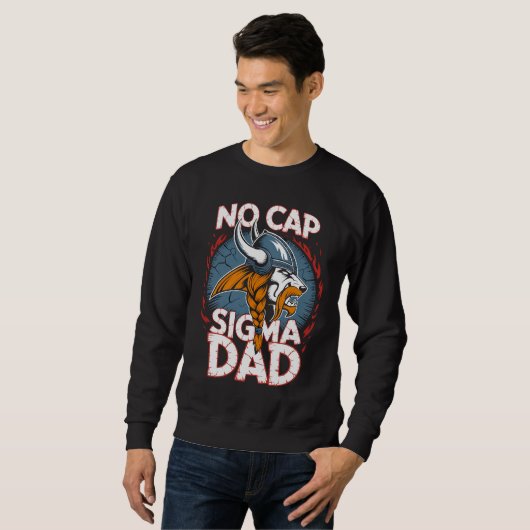 No Cap Sigma Dad Viking Graphic Tee for Fathers (Vorne ganz)