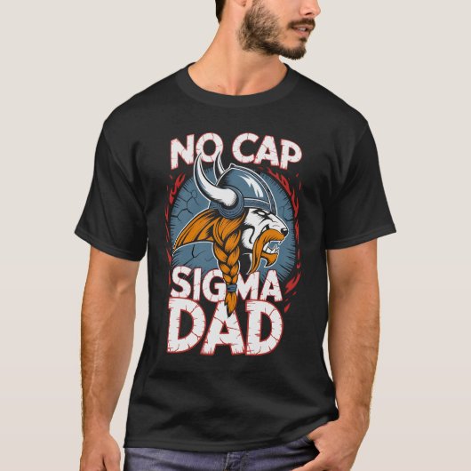No Cap Sigma Dad Viking Graphic Tee for Fathers (Vorderseite)