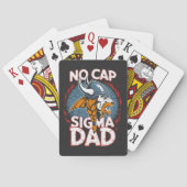 No Cap Sigma Dad Viking Graphic Tee for Fathers Spielkarten (Rückseite)