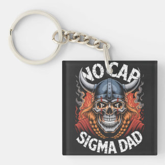 No Cap Sigma Dad Viking Skull Tee for Fathers Schlüsselanhänger