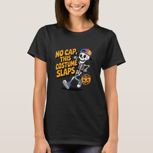 No Cap, This Costume slaps, Funny gen Z Alpha Hall T-Shirt (Vorderseite)
