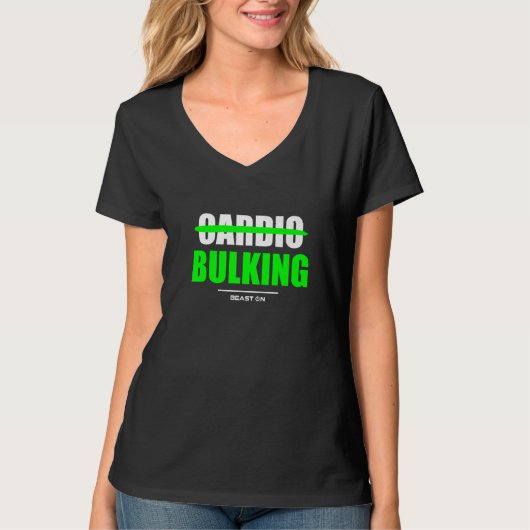 No Cardio Bulking Gym Fitness Workout Bodybuilding T-Shirt (Vorderseite)