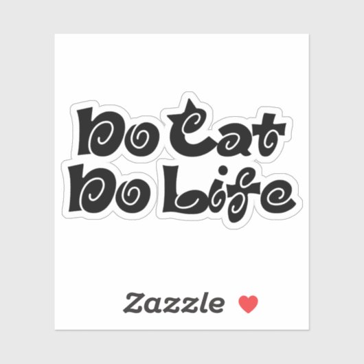 No Cat No Life Aufkleber (Blatt)