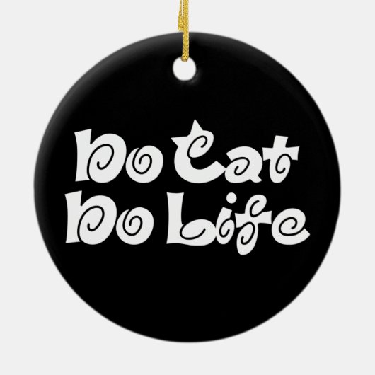 No Cat No Life Keramik Ornament (Hinten)