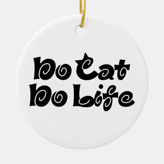 No Cat No Life Keramik Ornament (Vorne)