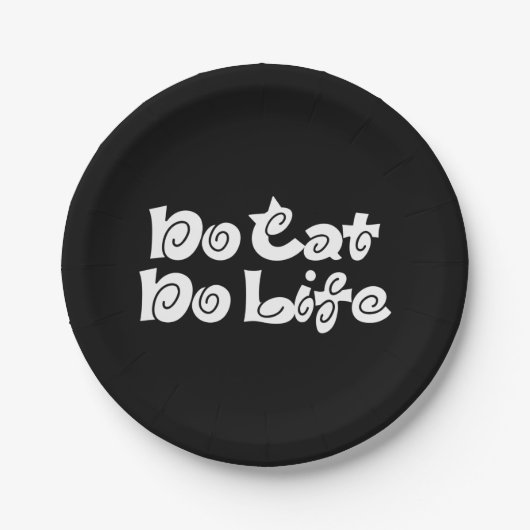 No Cat No Life Pappteller (Vorderseite)