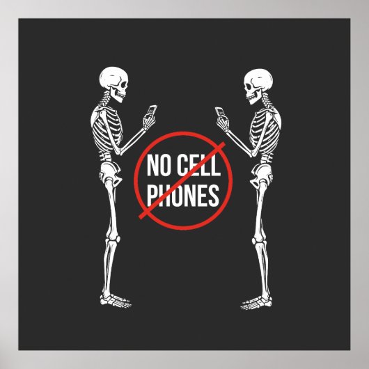 No cell Phones sign. Poster (Vorne)