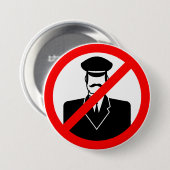 No Chauffeur Allowed Symbol Funny Warning Button (Vorne & Hinten)