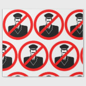No Chauffeur Allowed Symbol Funny Warning Geschenkpapier (Flach)