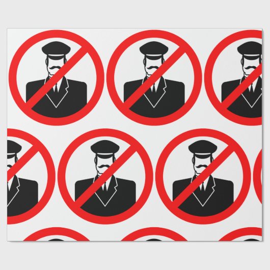 No Chauffeur Allowed Symbol Funny Warning Geschenkpapier (Flach)