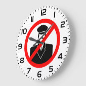 No Chauffeur Allowed Symbol Funny Warning Große Wanduhr (Winkel)