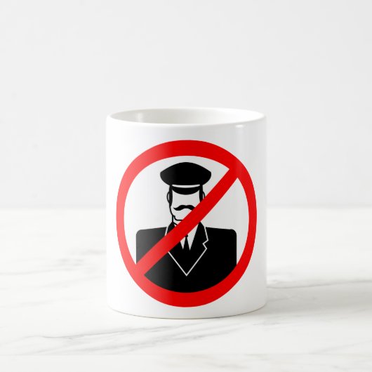 No Chauffeur Allowed Symbol Funny Warning Kaffeetasse (Mittel)