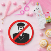 No Chauffeur Allowed Symbol Funny Warning Pappteller (Party)