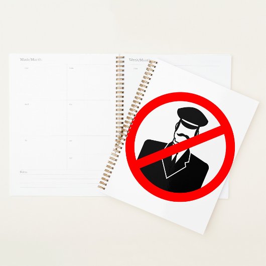 No Chauffeur Allowed Symbol Funny Warning Planer