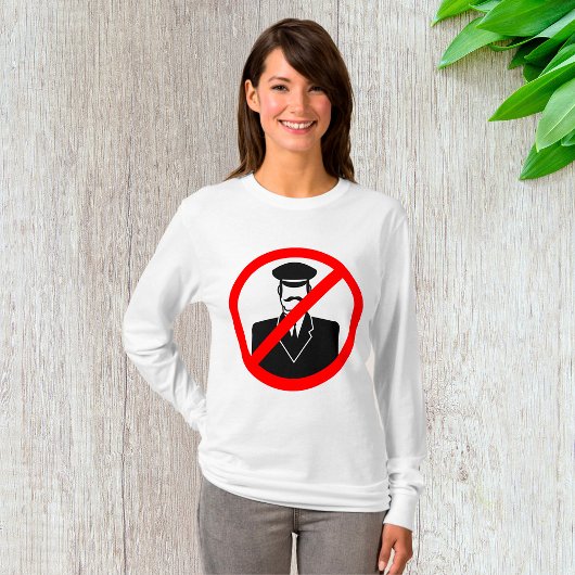 No Chauffeur Allowed Symbol Funny Warning T-Shirt