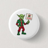 No Christmas – Rebel Alien Style Button (Vorderseite)