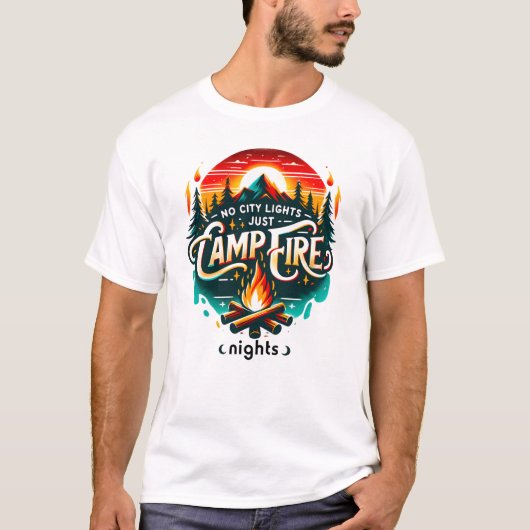 No City Lights Campfire Nights T-Shirt (Vorderseite)