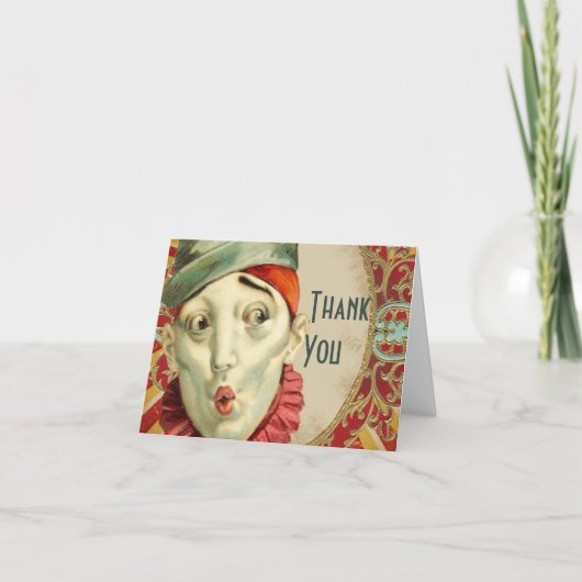 No Clowning Birthday Thank You Dankeskarte (Vorderseite)