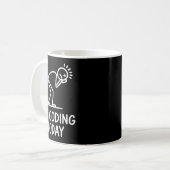 No coding today funny saying exhausted programmer  kaffeetasse (Vorderseite Links)